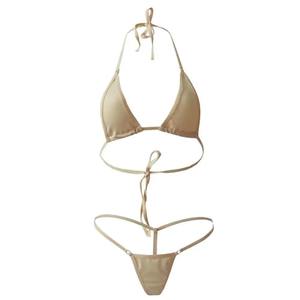 Conjunto de Bikini Brasileño Sexy para Mujer, Top Triangular con Tirantes, Braguita Tipo Tanga, Traje de Baño de Dos Piezas con Corazón, Ropa de Playa para Verano - Product Image 4