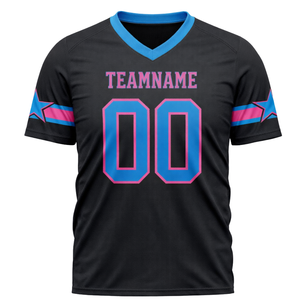 เสื้อฟุตบอลแบบซับลิเมชั่นสั่งทำพิเศษ คอวี ระบายอากาศได้ดี ผลิตจากโพลีเอสเตอร์ ชุดยูนิฟอร์มทีม รับผลิตแบบ OEM ODM จำนวนมาก - Product Image 2