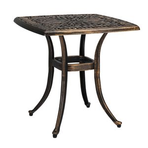 Tavolo da Giardino Quadrato in Alluminio Pressofuso da 21,3 Pollici con Finitura Bronzo per Esterni (Uguale a 11351568) - Product Image 4