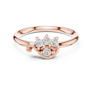 Anillo de oro macizo de 14k para mujer con diamante de corte redondo clásico minimalista, ideal para regalo, compromiso, aniversario, boda. - Product Image 4