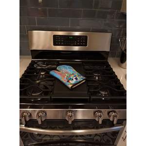 Akita Hippie Dawg Guante para horno Resistente al calor Guante de cocina grueso para proteger las manos Cocinar Hornear Compatible con sartenes calientes Horno - Product Image 2