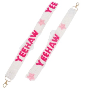 Customised Latest Design seed Beaded Purse Strap Sequin Bag Strap Customized Beaded Strap Handbags Colorful Texas - Product Image 1