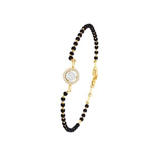 Pulsera de Lujo para Mujer, Chapada en Oro de 18K, con Diamantes, Corte Brillante Redondo, Engaste Circular, Cadena de Eslabones para Uso Diario - Product Image 4