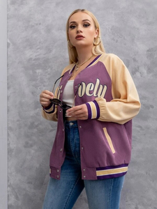 2026 Autumn Winter Men's Student Long-Sleeved Baseball Uniform <b>Jackets</b> Canvas Outer Wear with Embroidered Letters Stand Collar - Product Image 1