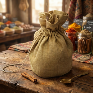 Designer Jute <b>Drawstring</b> <b>Pouch</b> Bag Promotional Jewelry Dust Bag Made in India Eco Friendly Manufacturer Direct Supply Pack Bag - Product Image 6