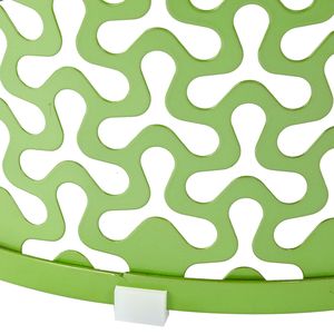 Set di 3 tavolini da esterno impilabili, 30, 35, 40 cm di altezza, verdi, con struttura in metallo, per uso interno ed esterno - Product Image 5