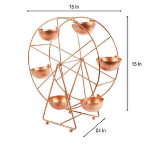 Support de bougie en forme de grande roue de la Ferris Wheel avec 6 porte-bougies chauffe-plat, résistant à la chaleur, décoration d'intérieur - Product Image 3