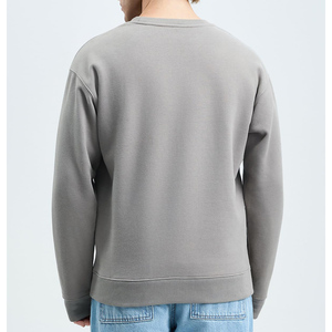 Custom Sweatshirt For <b>Men</b> Crew Neck Drop Shoulder <b>Pullover</b> Streetwear High Quality Unique Design Basic Cotton Blended - Product Image 2