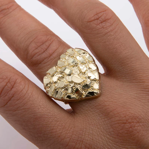 18K Solid Real Gold Plated Heart Shape Cocktail <b>Ring</b> <b>For</b> Women's Romantic Fashion Jewelry Accessories Gift - Product Image 4