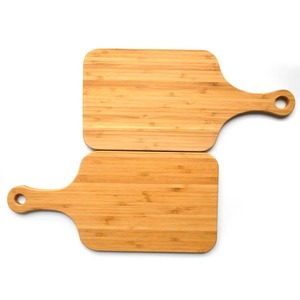 Planche à découper en bois de forme rectangulaire avec incrustation en résine, motif bleu, design de poignée, ensemble combiné - Product Image 4