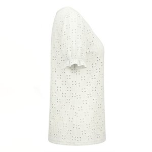 Wholesale Custom Logo Spring Summer Collection Independent Station's New Casual Loose Solid Knitted Women's <b>Top</b> Short Sleeve Tee - Product Image 5