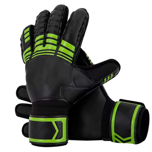 Guantes de portero de diseño personalizado, color negro, protección para los dedos, guantes de fútbol gruesos para portero, guantes de portero para adultos - Product Image 1