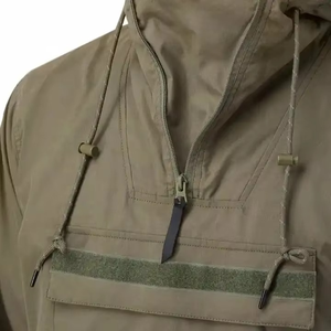 Custom Lightweight Polyester Shell 1/4 Zipper Pullover <b>Windbreaker</b> Hooded Anorak Jacket for Spring Season Outdoor Performance - Product Image 2