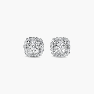 Boucles d'oreilles clous en argent sterling 925 de qualité supérieure avec diamant Moissanite, taille ronde brillante, éclat intemporel, bijoux fins élégants, cadeau pour elle - Product Image 1