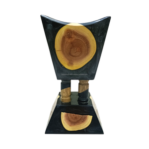 Quemador de incienso Bakhoor de resina y madera ecológica hecho a mano, soporte de incienso de madera natural de lujo, incienso indio, decoración árabe para el hogar - Product Image 5