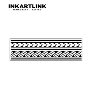 INKARTLINK Autocollant de <span class=keywords><strong>tatouage</strong></span> tribal rétro, motif tressé, à base de plantes, semi-permanent 15 jours, art corporel pour avant-bras, vente en gros - Product Image 4