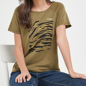 Camiseta de Verano para Mujer con Diseño Moderno, Logotipo Personalizable, Precio Económico, Material Transpirable y Ajustable 2026 - Product Image 1