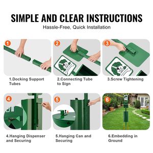 สถานีกำจัดขยะสุนัขแบบแกลลอน11.5พร้อมถุง600วิธีการกำจัดอุจจาระสัตว์เลี้ยง - Product Image 5