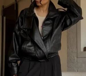 Veste pour femme de qualité supérieure, élégante, personnalisable, en cuir PU avec fermeture éclair, pour l'hiver, vente en gros, vêtements de mode pour femmes - Product Image 3