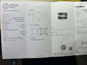 เพชรหลวมหรูหราขนาด 1.01 กะรัต รูปทรงโมโนแกรม ความสะอาดระดับ VVS ได้รับการรับรองจาก IGI เพชรแฟนซีสีชมพูที่เพาะเลี้ยงในห้องปฏิบัติการ CVD สำหรับทำเครื่องประดับ ขายส่ง - Product Image 6