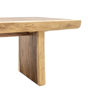 Table rectangulaire en bois de suar avec finition couleur bois naturel pour une utilisation intérieure et extérieure. - Product Image 4