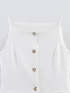 Chaleco para Mujer al por Mayor, Color Personalizado, Cierre con Cinturón, Tirantes Finos, Diseño Básico, Trajes Casuales, Resistente al Viento, Transpirable - Product Image 3