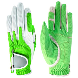 Gants de golf de haute qualité, doux, solides, en cuir bicolore, respirants, avec logo personnalisé, protection UV, adaptés à toutes les conditions météorologiques - Product Image 1