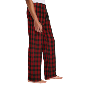 <b>Men's</b> Lightweight Nonwoven Canvas Casual <b>Flannel</b> Plaid <b>Pajama</b> Pants Customizable 100% Cotton Breathable Eco-Friendly Drawstring - Product Image 4
