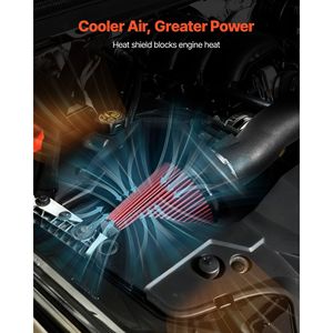 Sistema di Aspirazione Aria Fredda da 3,9 Pollici con Scudo Termico per Chevy Silverado/GMC Sierra 2019-2025, Compatibile con Filtri Aria per Camion 2021-2025 - Product Image 4