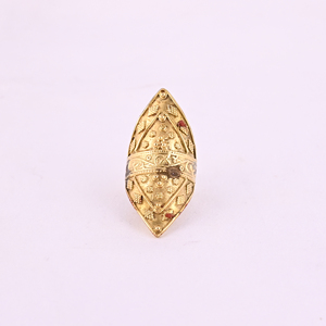 Marquise Shaped Brass Gold Plated Floral <b>Ring</b> for Women Trendy - Product Image 1