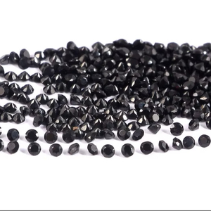 Espinela Negra Natural Facetada Redonda de 1.5mm, Gema Suelta de Alta Calidad para Joyería, Venta al por Mayor de Piedras Sueltas Facetadas Redondas - Product Image 1