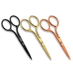 Multifunctional Stainless Steel Round Tip Small Nose Hair Facial <b>Beard</b> Mustache Eyebrow Trimming <b>Scissors</b> for Personal Care - Product Image 4