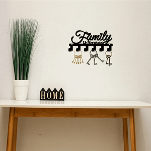 Portachiavi da Parete Moderno in Bambù con Mensola per Arredamento e Organizzazione - Design Intagliato - Product Image 1