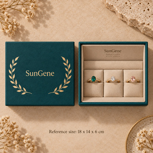 กล่องบรรจุภัณฑ์กระดาษแบบยกฝาเปิดได้ SunGene Laurel Vault สำหรับชุดแหวนเครื่องประดับชั้นดี - Product Image 5