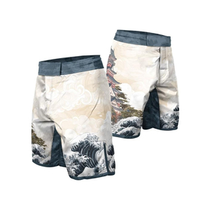 Shorts de combat MMA respirants de haute qualité, vente en gros OEM, en polyester et élasthanne extensibles, sans coutures, fusionnés - Product Image 3