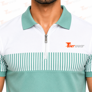 Chemise polo de golf pour homme, 230 GSM, coton et élasthanne, tissu extensible, vêtements de performance, fournisseur OEM, chemises polo pour homme en vente - Product Image 6