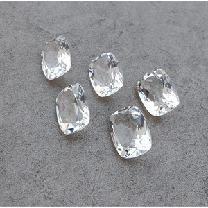 AAA Grade White Natural Crystal Quartz Faceted Cut <b>Cushion</b> Shape Gemstone Calibrated for Jewelry - Product Image 3