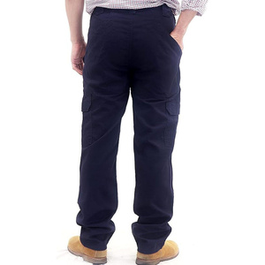 Pantalon de travail pour homme FR, poches cargo, résistant aux flammes, 100% coton, taille élastique, certifié CE, coupe régulière, coutures soudées, antistatique - Product Image 3