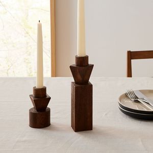 Beautiful Wooden Candle <b>Holder</b> Handcrafted Decorative Accent For Dining Tables Living Rooms And Special Events - Product Image 5
