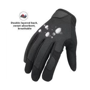Guantes de Seguridad de Poliéster Negro con Puntas de Dedos Texturizadas, Antideslizantes, con Muñequera Elástica, Equipo de Protección de Uso General - Product Image 2