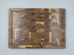BLOE LOTOS Planche à découper ronde en bois, plateau de service antidérapant pour cuisine, emballage individuel - Product Image 5