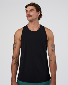 เสื้อยืดกีฬา HEALY แบบเรียบสำหรับผู้ชาย ผ้าคอตตอนผสมสแปนเด็กซ์ 180 GSM เสื้อกล้าม Homme Tank Top - Product Image 3