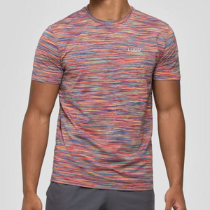 Quick Dry <b>Reflective</b> Sports T-Shirt Ultra-Thin 200GSM Dyed Printed Fitness <b>Top</b> Breathable Polyester Spandex for Activewear - Product Image 5