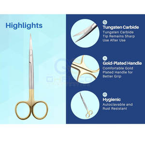 Tijeras Quirúrgicas de Alta Calidad, Tijeras Quirúrgicas de Acero Inoxidable de Grado Médico para Cirugía Clínica - Product Image 4