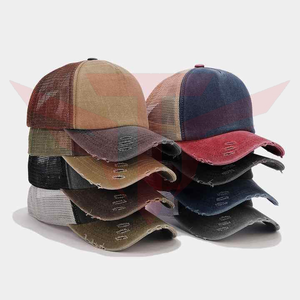 Gorra Trucker de Lona Sólida Tactus Industries, Ajustable, de 6 Paneles, Estilo Vintage Desgastado, Unisex, Casual, 100% Poliéster, Color Cobre Dorado - Product Image 4