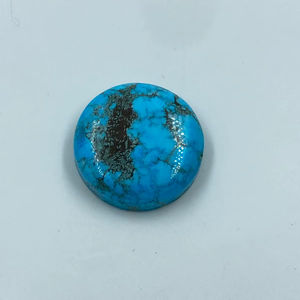 Turquoise bleue naturelle ronde 20 mm CTS-23.85 pour pendentif, pierre brute, approvisionnement en vrac d'Inde, exportateur à prix imbattable - Product Image 1