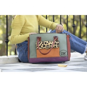 กระเป๋าโท้ทหนังเสือดาวสำหรับผู้หญิงกระเป๋าหนังกระเป๋ากระเป๋าหน้าทำด้วยมือสินค้าจำนวนมาก - Product Image 2