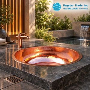 Bañera Independiente de Cobre Forjado a Mano de Daystar Trade Inc, de Lujo, de Alta Gama, para Instalación Empotrada - Product Image 1