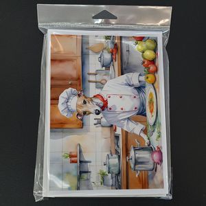 Whippet le Chef A7 Ensemble de cartes de vœux Lot de 8 cartes vierges fantaisistes avec enveloppes Taille 5x7 - Product Image 3