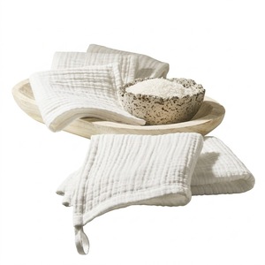 Serviette de toilette en gaze de coton 100 % biologique ultra douce à 6 couches, en mousseline froissée, pour le visage, écologique, pour les soins de la peau et le bain, vente en gros - Product Image 1